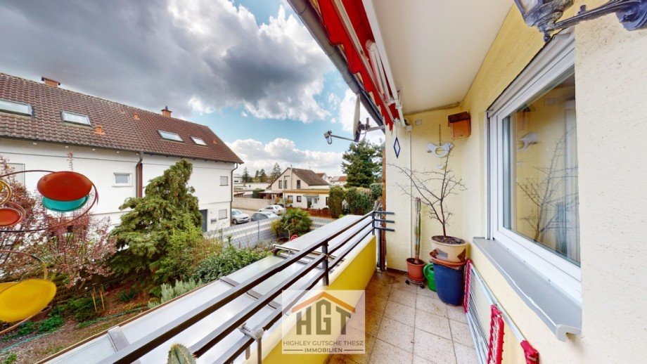 Aussicht vom Balkon Reihenmittelhaus Neulu�heim