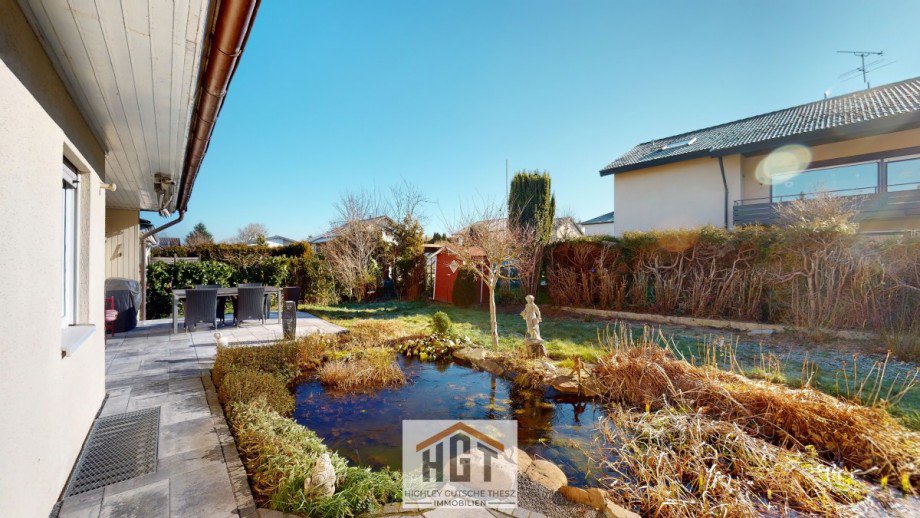 Gartenansicht Bungalow Keltern