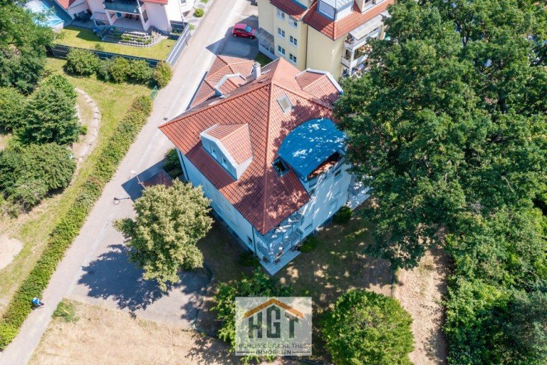 Aufnahme von Oben Philippsburg Etagenwohnung Sch�ne Etagenwohnung in bevorzugter Wohnlage mit Balkon in Huttenheim