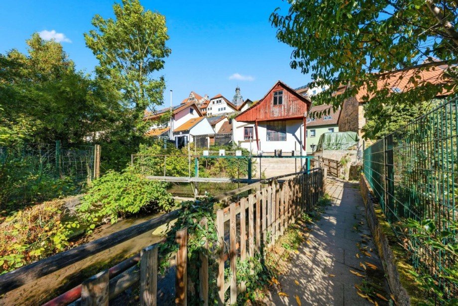 Zugang Gartengrundst�ck Einfamilienhaus Kraichtal