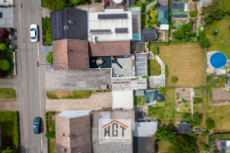 Ansicht von Oben Doppelhaush�lfte Bruchsal