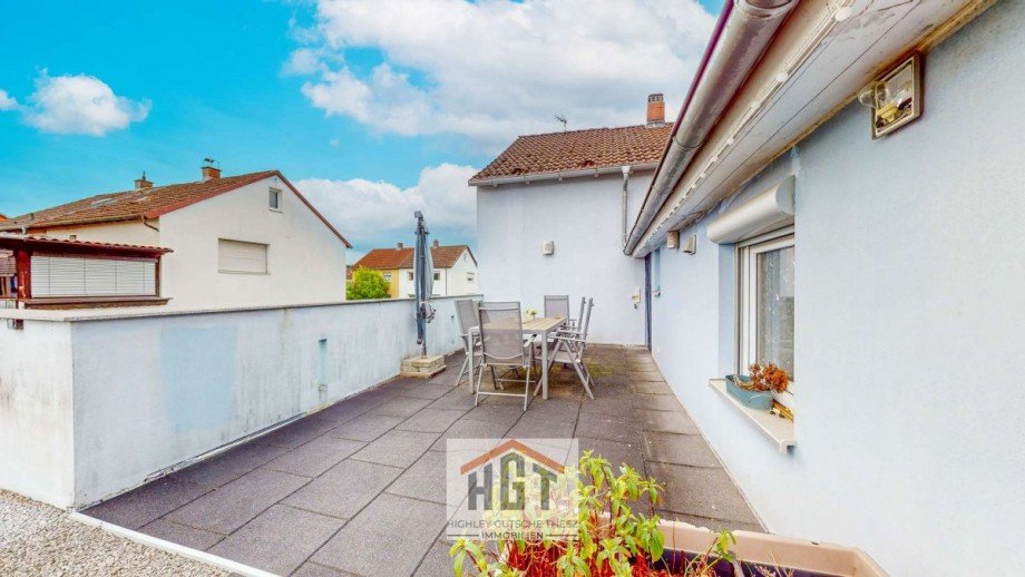 Terrassenbereich Doppelhaush�lfte Bruchsal