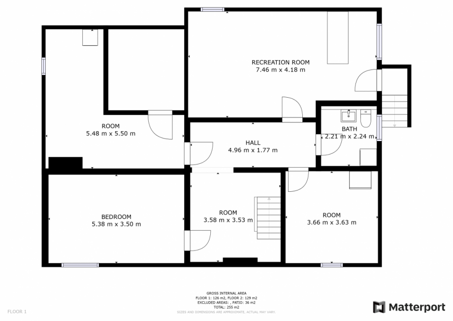 Grundriss UG Bungalow Keltern