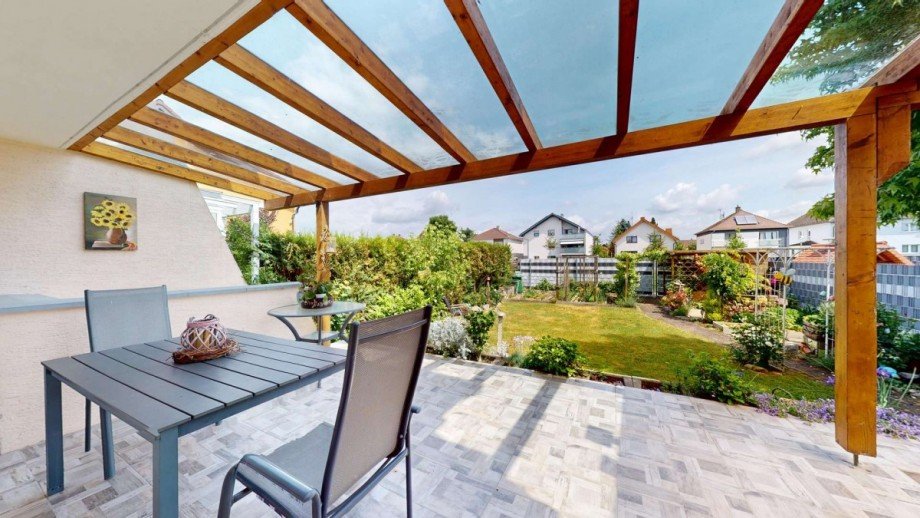 Terrasse Doppelhaush�lfte Graben-Neudorf