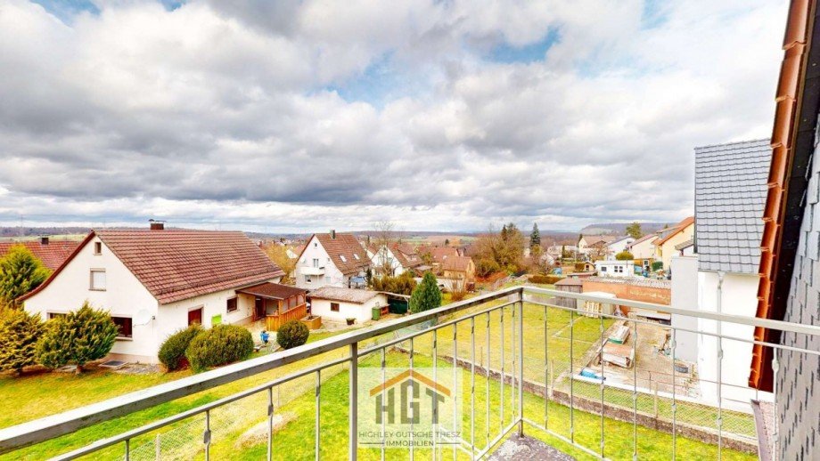 Aussicht vom Balkon Einfamilienhaus �lbronn-D�rrn