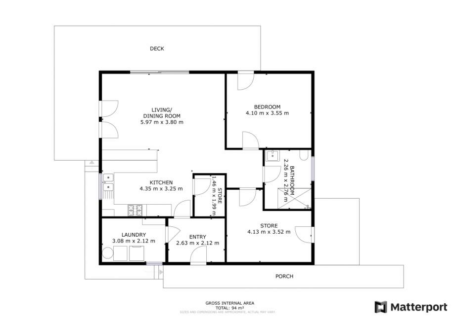 Grundriss Total 94m� Bungalow �lbronn-D�rrn