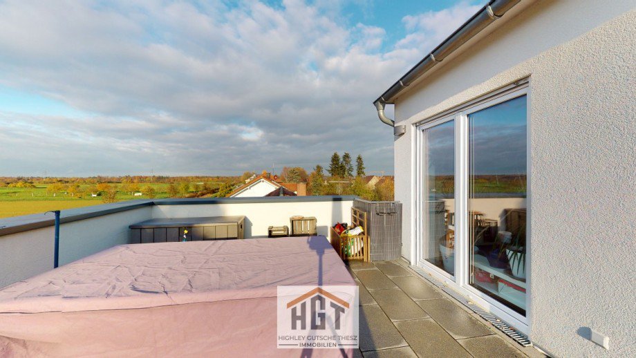 Terrasse Penthousewohnung Karlsdorf-Neuthard