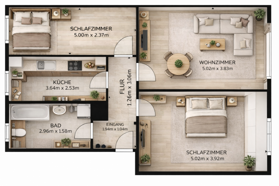 Grundriss Erdgeschosswohnung Germersheim
