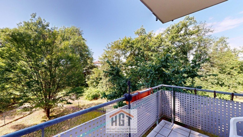 Aussicht vom Balkon Etagenwohnung Philippsburg