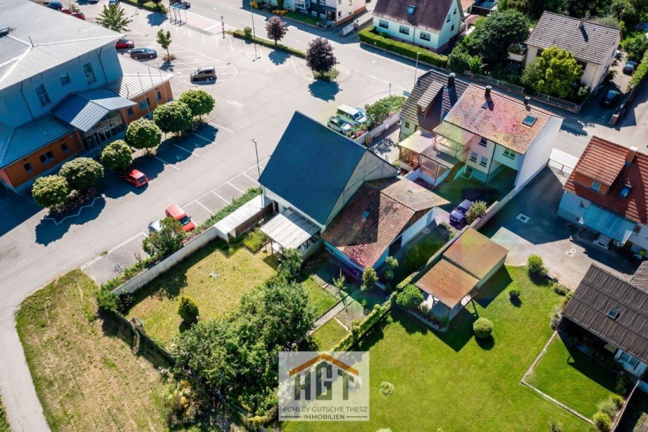 Luftansicht Grundst�ck Doppelhaush�lfte Dettenheim