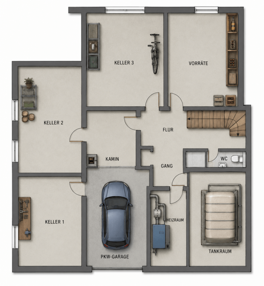 Grundriss KG Einfamilienhaus Gabsheim