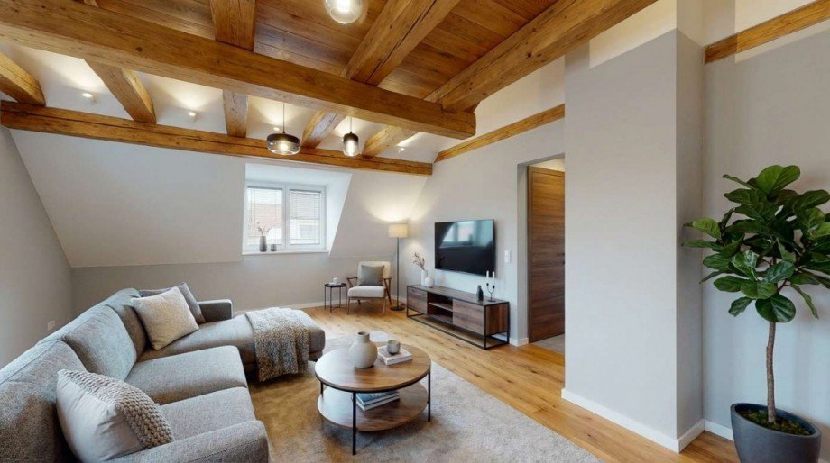 Gondelsheim Wohnzimmer Staging-Variante Haus Gondelsheim